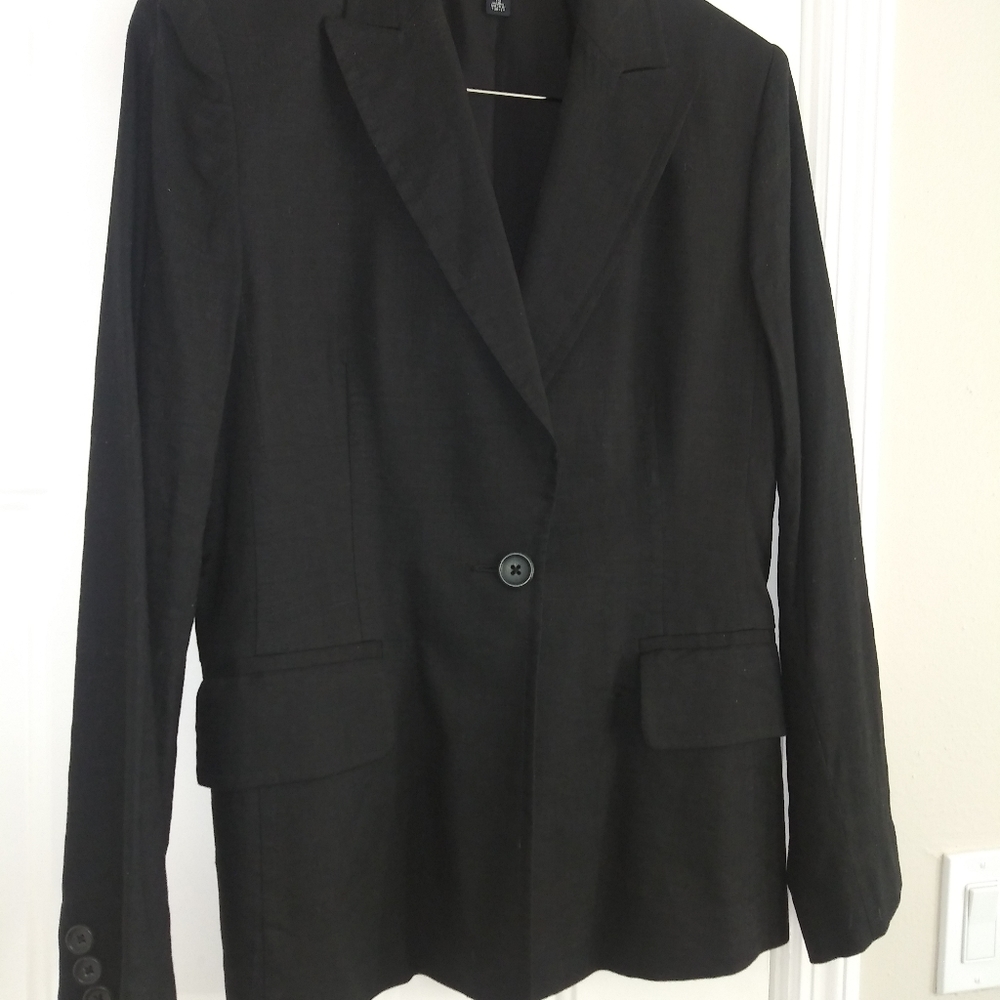 Banana Republic Linen Blk Blazer Size 12